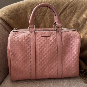 EUC *Rare* Gucci Dusty Pink Microguccissima Leather Medium Joy Boston Bag